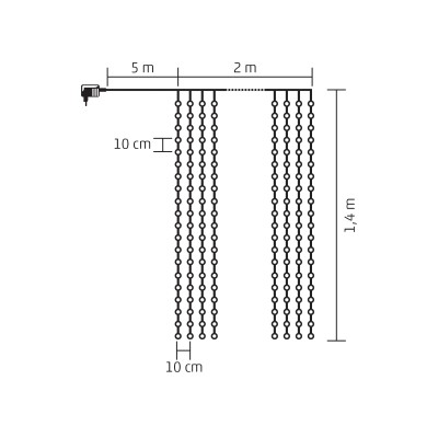 LED-es fényfüggöny - KIN 294C/WH